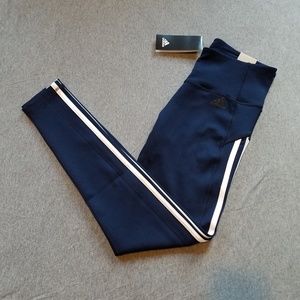 NWT Adidas Climalite Blue 7/8 Length Leggings